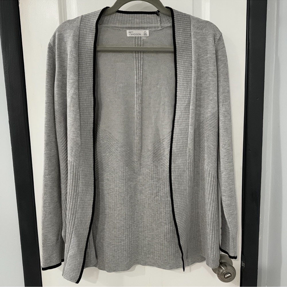89TH+MADISON Grey Cardigan Woman size Small